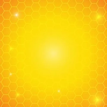 Vector : Honey comb on yellow orange background Stock Illustration