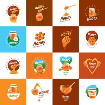 Vector honey logo Stock Illustration
