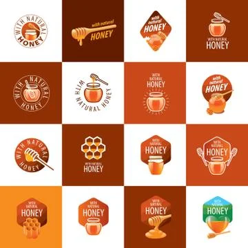 Vector honey logo Stock Illustration