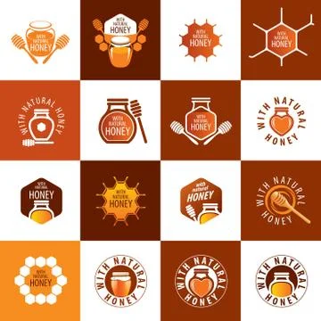 Vector honey logo Stock Illustration