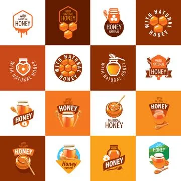 Vector honey logo Stock Illustration