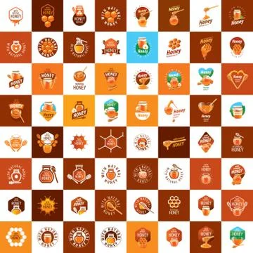 Vector honey logo Stock Illustration