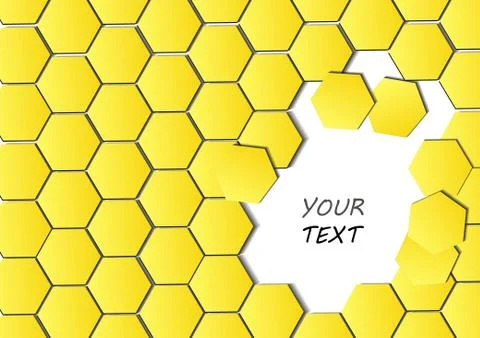 Vector : Honeycomb abstract vector background Stock Illustration