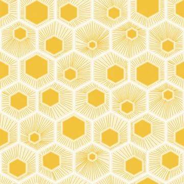 Vector honeycomb pattern yellow Stock Illustration