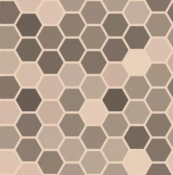 Vector honeycomb seamless pattern. Mosaic background of hexagon shapes. Stock Illustration
