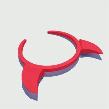 Vector hoop with devil horns. Illustration for Halloween. 스톡 일러스트