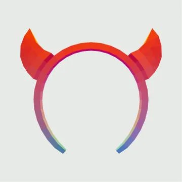 Vector hoop with devil horns. Illustration for Halloween. Illustrazione stock