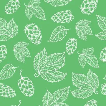 Vector Hops Pattern Stock Illustration