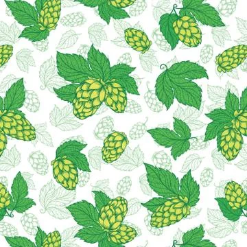 Vector Hops Pattern Stock Illustration