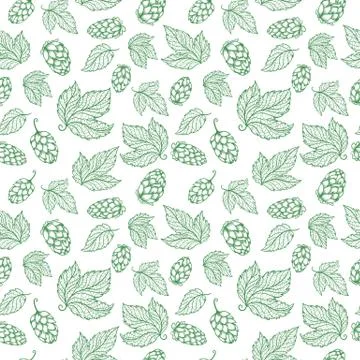 Vector Hops Pattern Stock Illustration