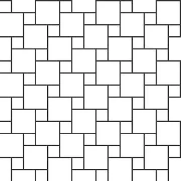 Vector hopscotch pattern, seamless pattern thin line Stock Illustration
