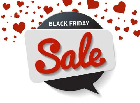 Vector horizontal banner, a black circle with the text black Fri Stock Illustration