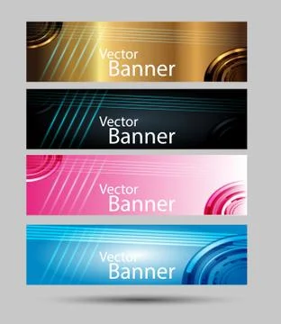 Vector Horizontal Banner Illustrazione stock