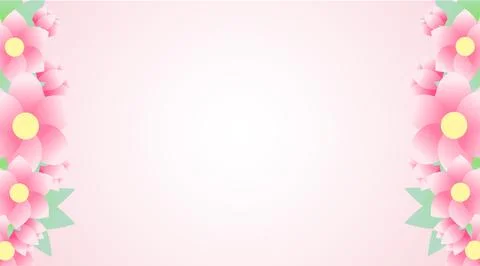 Vector horizontal banner with space for copy and pink colors. Stock Illustration