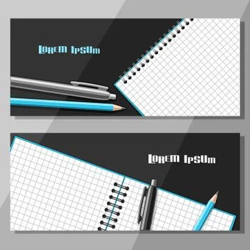 Vector horizontal Banners Stock Illustration