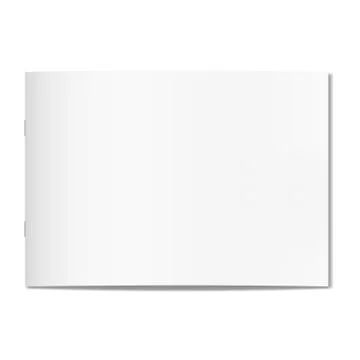 Vector horizontal closed magazine cover mockup Stock Illustration