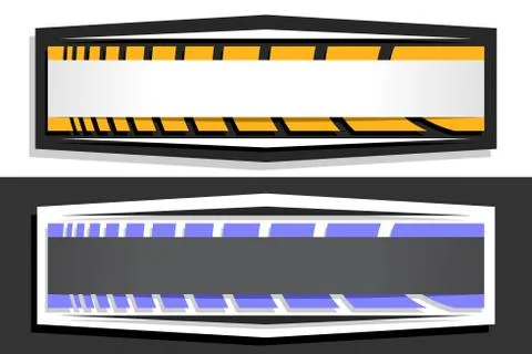 Vector horizontal futuristic labels Illustrazione stock