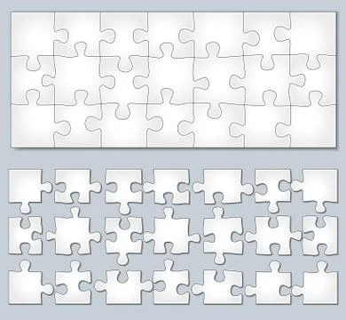 Vector horizontal puzzle Stock Illustration