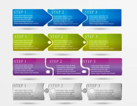 Vector horizontal, vertical steps. Illustrazione stock