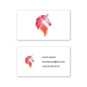 Vector horse in gradient style . Editable illustration Stock Illustration