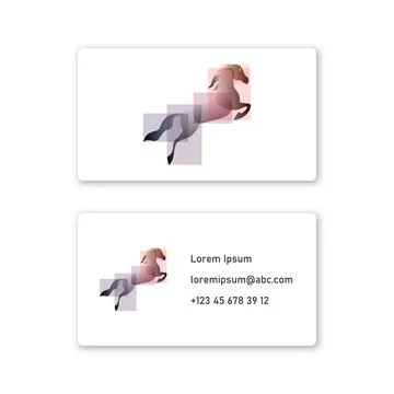 Vector horse in gradient style . Editable illustration Stock Illustration