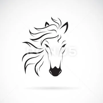 Vector of a horse head design on white background. Wild Animals. Horse ...