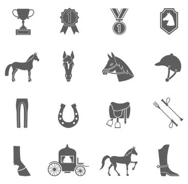 Vector Horse icons set Stock Illustration