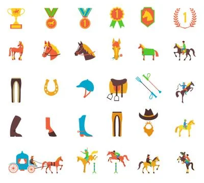 Vector Horse icons set Stock Illustration