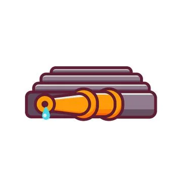 Vector Hosepipe or Fire Hose Icon Stock Illustration