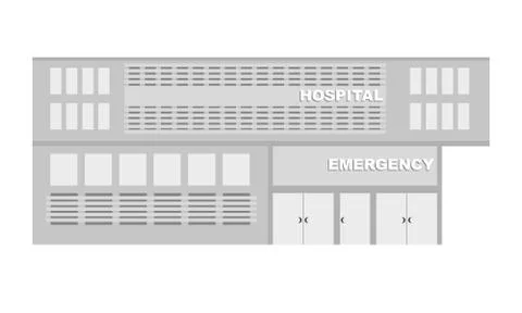 Vector hospital building. Stock Illustration