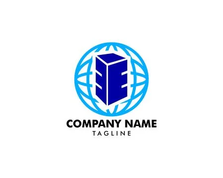 Vector host and planet logo combination, Server and world symbol or icon Stock Illustration
