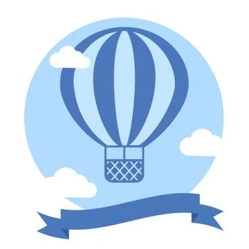 Vector Hot Air Balloon Background Stock Illustration