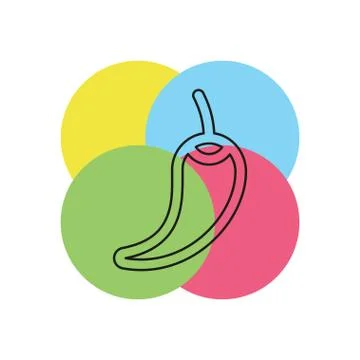 Vector hot chilli pepper illustration Illustrazione stock