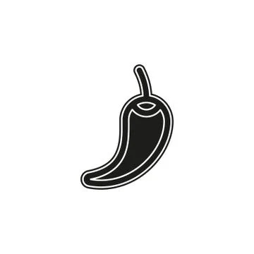 Vector hot chilli pepper illustration, spice vegetable symbol - mexican food Stock Illustration