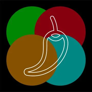 Vector hot chilli pepper illustration Stock-Illustration