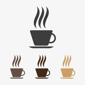 Vector hot coffee icon Stock Illustration
