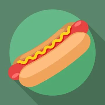 Vector hot dog icon Stock Illustration