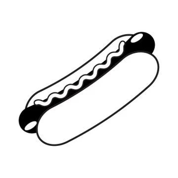 Vector hot dog icon 库存插图