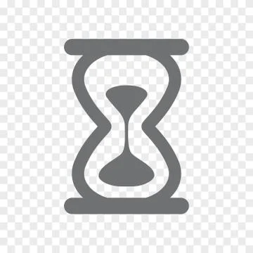 Vector hourglass icon. Sand clock symbol and sign illustration on transparent Stock Illustration