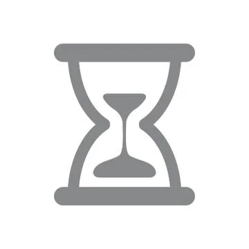 Vector hourglass icon. Sand clock symbol and sign illustration on white Stock Illustration