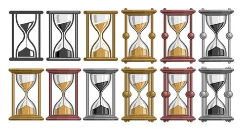 Vector Hourglass Set Stockillustratie