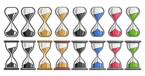 Vector Hourglass Set Stockillustratie