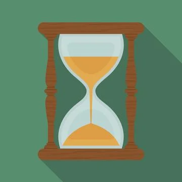 Vector hourglass with shadow Stockillustratie