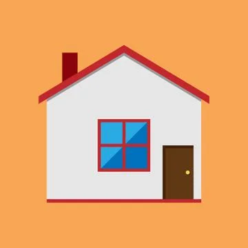 Vector house, flat style Stock Illustration