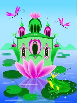 Vector house of frog princess Stock Illustration