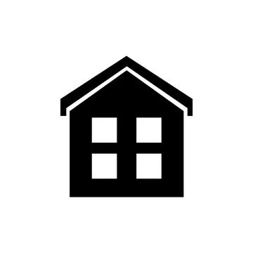 Vector House Line Icon. Flat Symbol House Stock Illustration