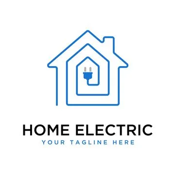 Vector of house shape and electrical components with an interesting concept Stock Illustration