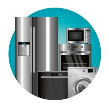 Vector household appliances Stock Illustration