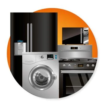 Vector household appliances Stock Illustration