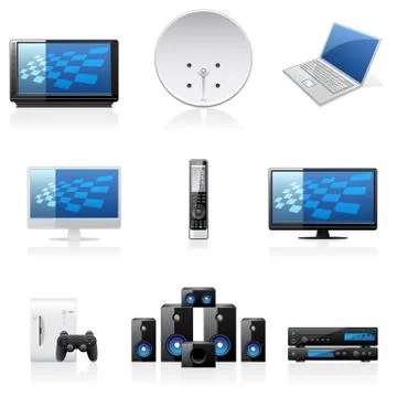 Vector household icons Stock Illustration